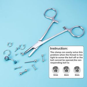 Pinza de Acero Inoxidable de Alta Precisión para Perforaciones Corporales, Herramienta Profesional para Perforar Nariz, Oreja, Labio, Lengua y Ombligo, Aprobada por ISO - Product Image 5
