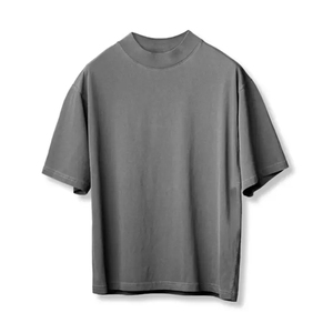 T-shirts en jersey de coton de haute qualité pour hommes, coupe ample, avec impression de logo personnalisée, couleur unie, service OEM, grandes tailles - Product Image 1