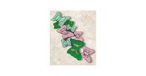Embroidered Butterfly <b>Table</b> <b>Runner</b> Pink Green Beaded Traditional Home Decor Washable - Product Image 4