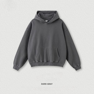 Ensemble de sweat-shirts de haute qualité 350 g/m² 100 % coton pour hommes, style streetwear, col à capuche en molleton technique personnalisé - Product Image 4