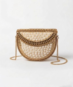 Mini sac à main de mariage au design Kundan, petit sac à main fait main en Inde, 5 pouces, des deux côtés, par F S International. - Product Image 1