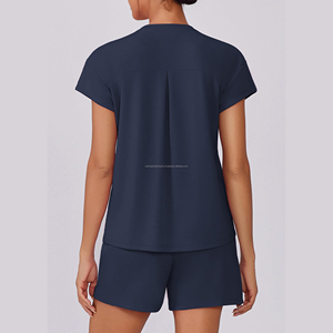 Conjuntos de 2 piezas para mujer, ropa casual, conjuntos deportivos, exportadores de ropa, camisa lisa de verano, poliéster/algodón, conjuntos para mujer - Product Image 2