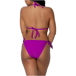 Nuevo Traje de Baño Sexy Personalizado para Mujer, Color Morado, Traje de Baño de 2 Piezas, Bikini con Precios Económicos - Product Image 2