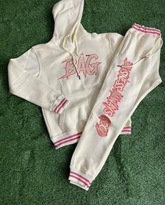 Conjunto Deportivo con Capucha Marrón para Hombre, Sudadera y Pantalones de Punto Casuales con Diseño de Llama Estampada 19, Ropa de Otoño - Product Image 3