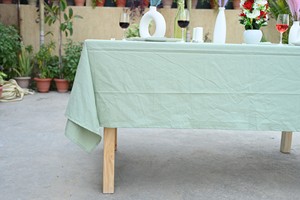 High Quality Handmade Modern Linen <b>Square</b> Customizable Eco-Friendly Washable Durable Solid Pattern Soft Textured <b>Tablecloth</b> - Product Image 5