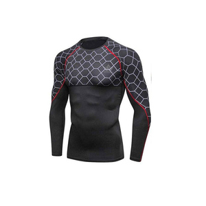 Men's 2 Piece Compression Rash Guard Set Long Sleeve Quick Dry Performance Shirt Full Length Tights Breathable Running Gym Train - Product Image 5