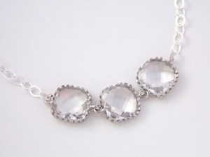 Crystal Bracelet Sterling Silver Bracelet Glass Clear Bracelet Wedding Bridal Jewelry Bridesmaids Gift - Product Image 3