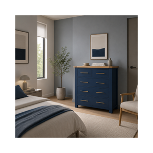 Meubles de chambre à coucher au design moderne, armoire haute en bois massif, 5 tiroirs, commode de la plus haute qualité, fabricant vietnamien - Product Image 1
