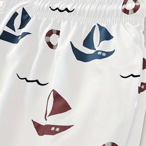 Shorts de Playa Cómodos con Estampado de Veleros, Personalizados, Nueva Llegada - Product Image 3