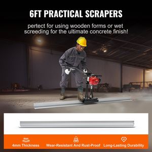 Nouveau Distributeur de Béton à Essence de 6 pieds avec Barre de Bordure Droite en Aluminium, Moteur Vibrant 4 Temps pour Finition du Ciment et Réglage de la Hauteur - Product Image 4