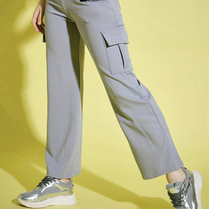 Women Cargo <b>Pants</b> Solid Color Mid Waist Regular Fit Full Length Breathable Cotton Bamboo Fiber Casual Streetwear <b>Pants</b> - Product Image 5