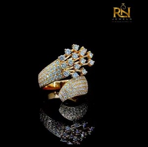 Anillo de Diamantes Cultivados en Laboratorio, Diseño Circular, Oro Sólido, Banda con Incrustaciones, Estilo Comet Spray, Varias Formas, Lujoso, para Hombre, OEM, ODM, Venta al Por Mayor, Suministro B2B - Product Image 3