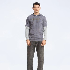 Unisex Gray Hooded Sweatshirt Regular Fit 100% Cotton Fleece Pocket Casual Winter <b>Hoodie</b> Digital Printing Anti-Wrinkle - Product Image 2