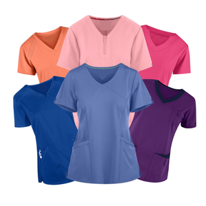 Haute qualité gommages médicaux style 2025 neivy bleu gommage femmes rose gommage haut combinaison uniforme hôpital FMF unique-OEM/ODM - Product Image 1