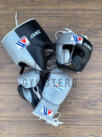 GYMSTERO - Juego de Boxeo Personalizable de Piel de Vacuno Genuina de Primera Calidad, Profesional, con Protección Completa para los Dedos, Ajustable con Cierre de Velcro, para Artes Marciales