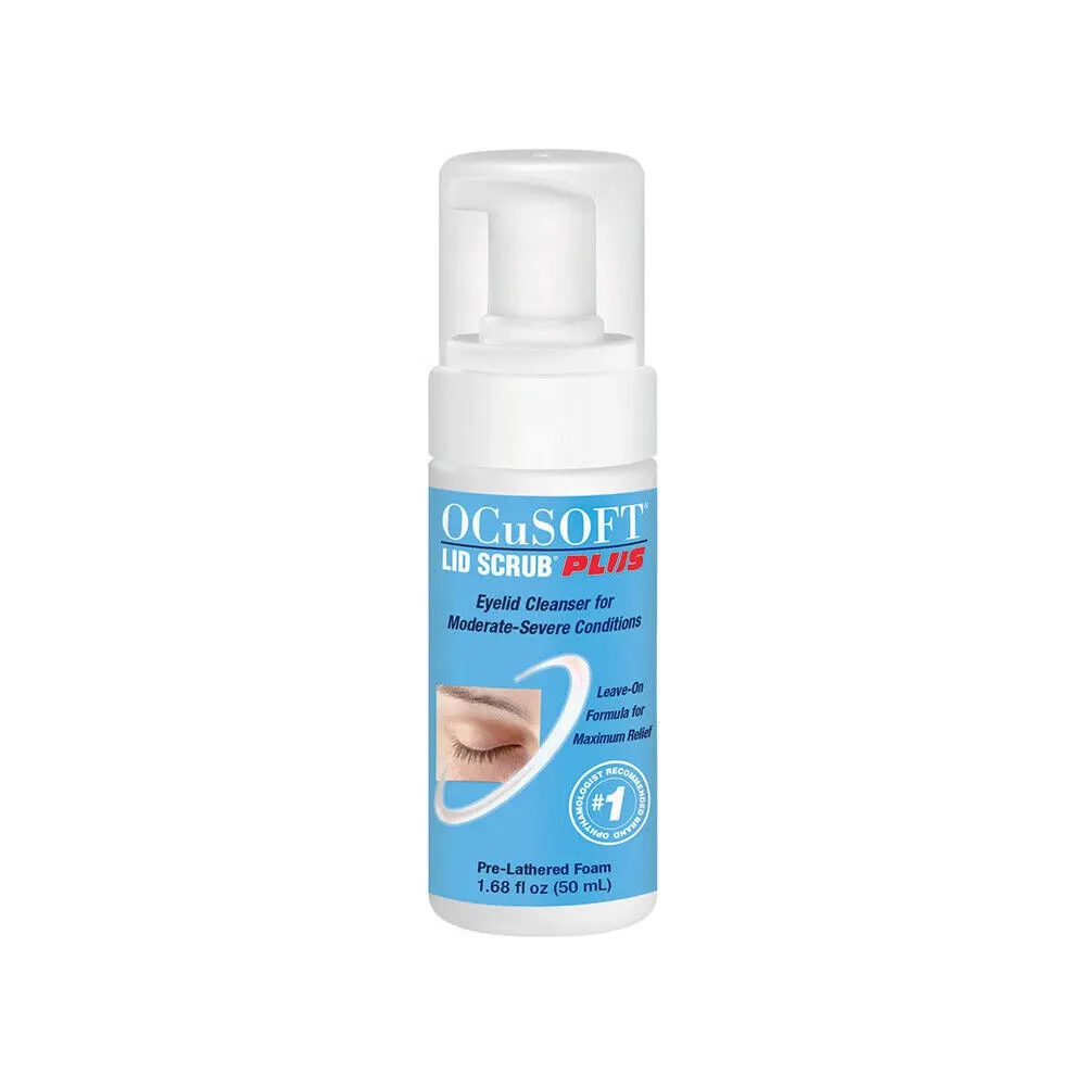 Ocusoft מכסה לשפשף בתוספת קצף 50ml עפעף ניקוי קצף 1.68 floz, עפעף ניקוי עבור מתון-תנאים קשים