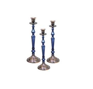 Luxury Decorative Gold Iron Candle Holder with Modern Open Frame Design and Glass <b>Hurricane</b> Shade - Product Image 2