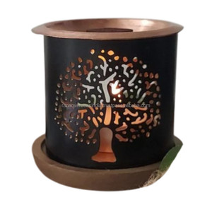 Quemador de Incienso de Cobre Hecho a Mano, Diseño Árbol de la Vida, Decoración para Otoño, Verano y Primavera, Uso en Altar, Rituales, Caja Aromática - Product Image 4
