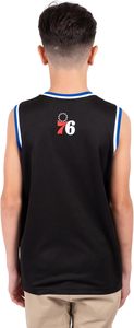 men youth Official basketball Tank Top Mesh Sleeveless Muscle T-Shirt - Black - Product Image 3