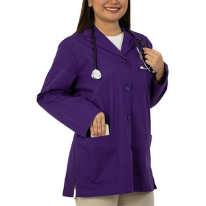 Blouse de laboratoire professionnelle personnalisée pour hommes, à manches longues, en tricot de spandex, pour usage hospitalier, confortable, avec détection des aiguilles - Product Image 1