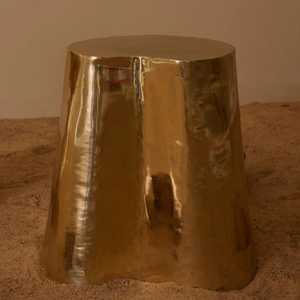 Shop Now Modern Pedestal <b>Console</b> <b>Table</b> Handmade Contemporary Design Living Room Furniture <b>Gold</b> Finish - Product Image 5