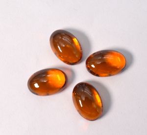 Cabujón ovalado de citrino naranja de laboratorio con base plana, 11x9 mm, piedra preciosa suelta calibrada para joyería - Product Image 5