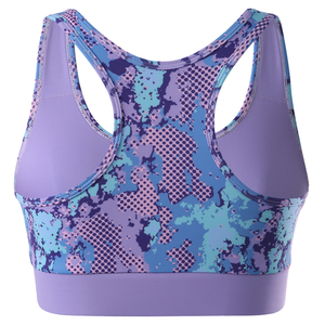 Saleh Enterprises Women Plus Size Sublimated <b>Halter</b> U-<b>NECK</b> Sports <b>Bra</b> Front Logo High Support 180g Nylon Spandex Seamless Gym - Product Image 3