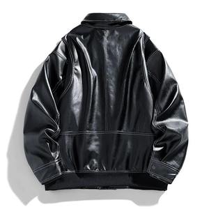 Chaqueta de Motocicleta Otoñal de Color Sólido, Ecológica, Transpirable, para Parejas, Corte Holgado, para Hombre, con Parches de Spandex/Poliéster en la Parte Delantera, Elegante - Product Image 4