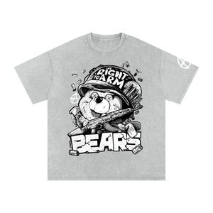 Camisetas Streetwear al por Mayor, Camisetas Oversize con Gráficos de Anime, Camisetas Unisex de Algodón Grueso, Fabricante OEM, Proveedor de Camisetas para Hombre - Product Image 2