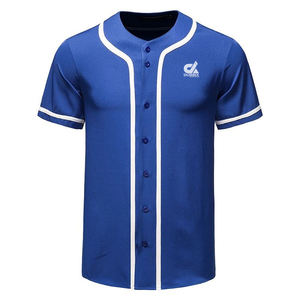 เสื้อเบสบอลสีดำแบบกำหนดเองพร้อมแถบสีขาว ปิดด้วยกระดุม ชุดทีม เสื้อกีฬา-ขายส่ง OEM - Product Image 5