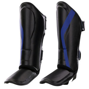 Protège-tibias en cuir Maya de qualité supérieure pour Kickboxing, Muay Thai, Arts Martiaux, Boxe, Taekwondo, Noir Instrtp - Product Image 2