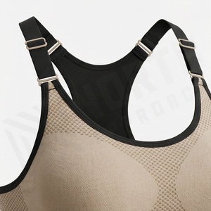 Ensemble de vêtements de sport sans manches pour le yoga, style côtelé, comprenant un legging, un soutien-gorge et un crop top, sans couture, pour le fitness et les activités sportives - Product Image 4