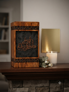 Custom Wooden <b>Ash</b> Urn Laser Engraved <b>Keepsake</b> Cremation Urn Square Memorial Tabletop Vase - Product Image 4