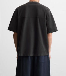 T-shirts à épaules tombantes personnalisés avec impression intégrale, style streetwear, coupe ample, t-shirt oversize pour hommes et ensemble deux pièces, ensemble de shorts pour hommes - Product Image 2