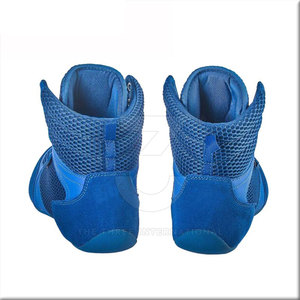 Zapatos de Boxeo Profesionales de Cuero OEM con Cierre de Gancho y Bucle, Ligeros, Transpirables, con Suela Flexible y Amortiguación Suave, Tobillo Alto - Product Image 4