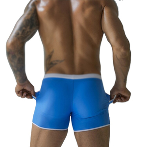 Shorts de bain décontractés respirants de haute qualité, motif uni, pour l'été, la plage et les activités de plein air, taille élastique, imperméables - Product Image 2