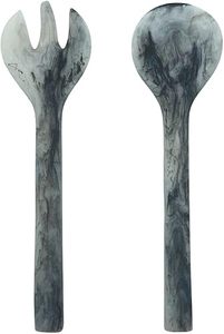 Vaisselle de qualité supérieure pour la maison et l'hôtellerie, durable, alimentaire, design royal, faite à la main, compatible lave-vaisselle, en résine, ensemble de 2 pièces pour salade - Product Image 6