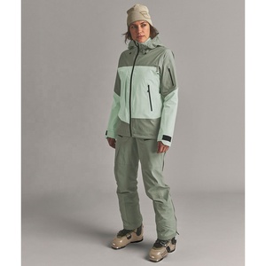 Chaqueta Impermeable para Mujer con Bloques de Color y Capucha, Chaqueta Transpirable para Lluvia, Chaqueta Cortavientos para Montaña - Product Image 3