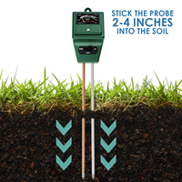 Testeur 3-en-1 de pH, d'humidité et de luminosité du sol – Kit de sondes d'acidité pour jardinage et surveillance de la qualité de l'eau des plantes