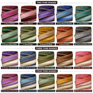 Cinta de Seda Y S INTERNATIONAL para Joyería, Cinta Tejida Bicolor Marrón para Collares y Pulseras, Cinta Textil Suave para Manualidades, Delhi - Product Image 2