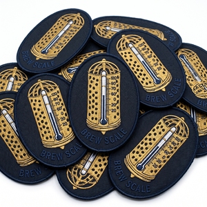 Parche Bordado Personalizado con Diseño de Espartillo de Diamantes y Herramienta de Pesca Marítima - Product Image 4