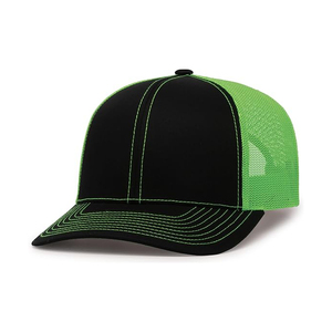 Casquette Trucker en Maille Noire et Verte 6 Panneaux Ajustable Décontractée Printemps-Été Unisexe Adulte 2027 100% Acrylique Strass - Product Image 6