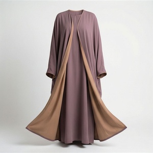 Abaya de style classique pour femmes musulmanes, tenue de fête islamique modeste, couture de qualité supérieure, polyester respirant, vente directe d'usine - Product Image 1