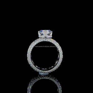 Poire classique et Asscher et coupe ronde bijoux en diamant complet femmes bague de fiançailles en argent 925 - Product Image 6