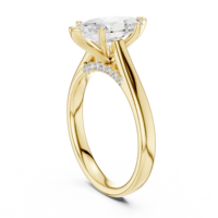 Anillo de Compromiso de Oro de 14k, 18k o 9k con Diamante Marquise de 2 Quilates Cultivado en Laboratorio, Color E, Corte Excelente, Certificado IGI, Elegante Anillo Solitario para Regalo