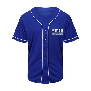 MICAH CORPORATION Men's Breathable Spandex/Nylon Sublimation <b>Baseball</b> Jersey 100% Polyester <b>Baseball</b> Shirt Short Sleeves - Product Image 2