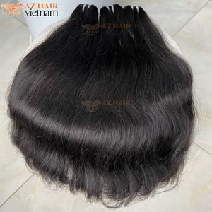 Haute qualité 100% extensions de cheveux humains vietnamiens naturel noir Machine Double trame prix de gros pas de fibres synthétiques - Product Image 1