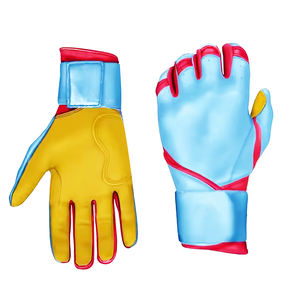 Gants de frappe de baseball avec logo personnalisé, gants de baseball pour hommes, gants de softball en cuir, vente en gros - Product Image 2