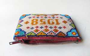 Monedero Ecológico Hecho a Mano, Estilo Bohemio, Unisex, de Algodón con Cuentas, Cierre de Cremallera, Color Arcoíris - Product Image 6