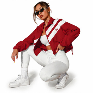 Women's Cropped Windbreaker <b>Jacket</b> Lightweight Zip Up Fitness Training Outerwear Breathable <b>Running</b> Gym Activewear Men's <b>Jackets</b> - Product Image 3